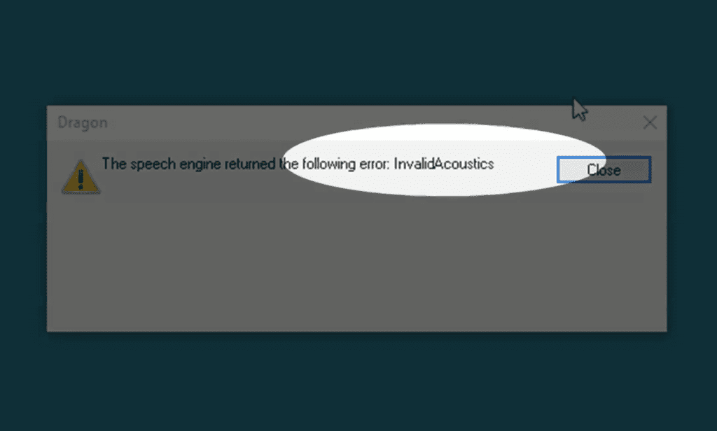 invalidAcoustic error